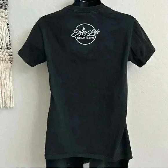 ALSTYLE | Unisex Graphic Tee | 'Enjoy Life Drive Slow' | Black | Size S - Picture 3 of 7